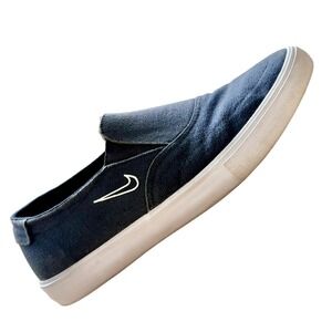 Nike SB Mens Solarsoft Slip On Canvas Skater Shoes Black Size 9.5